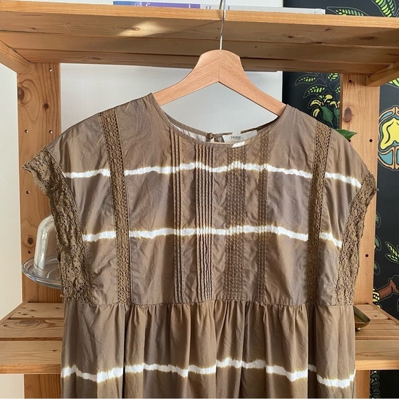 Anthropologie Corey Lynn Calter Brown Tie Dye Brigid Tunic Dress S - Picture 8 of 16
